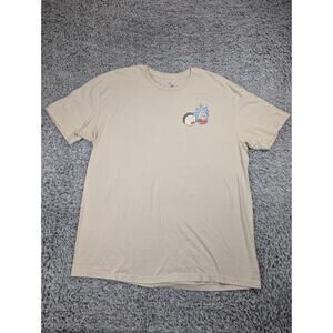 Rick & Morty Shirt Men Extra Large Beige Wabba Dub Dub Adult Swim Graphic Tee